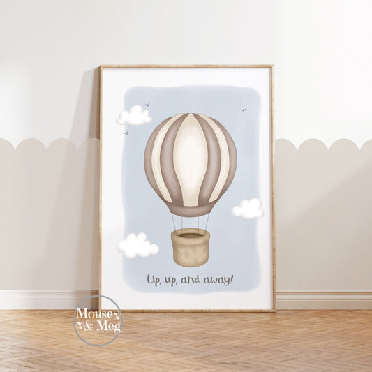 Up, Up and Away! - Hot Air Balloon Print
