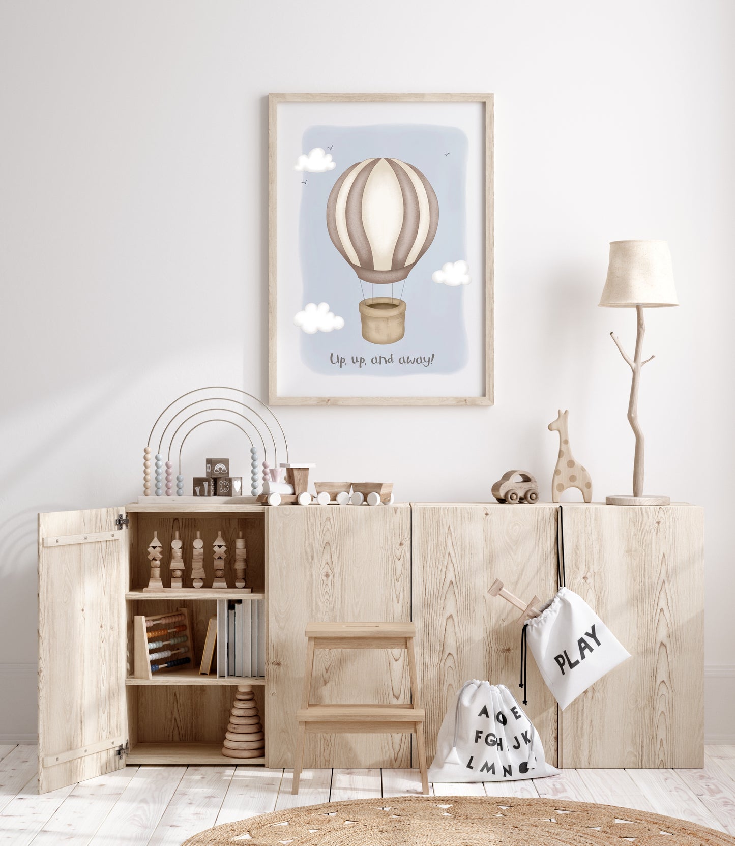 Up, Up and Away! - Hot Air Balloon Print