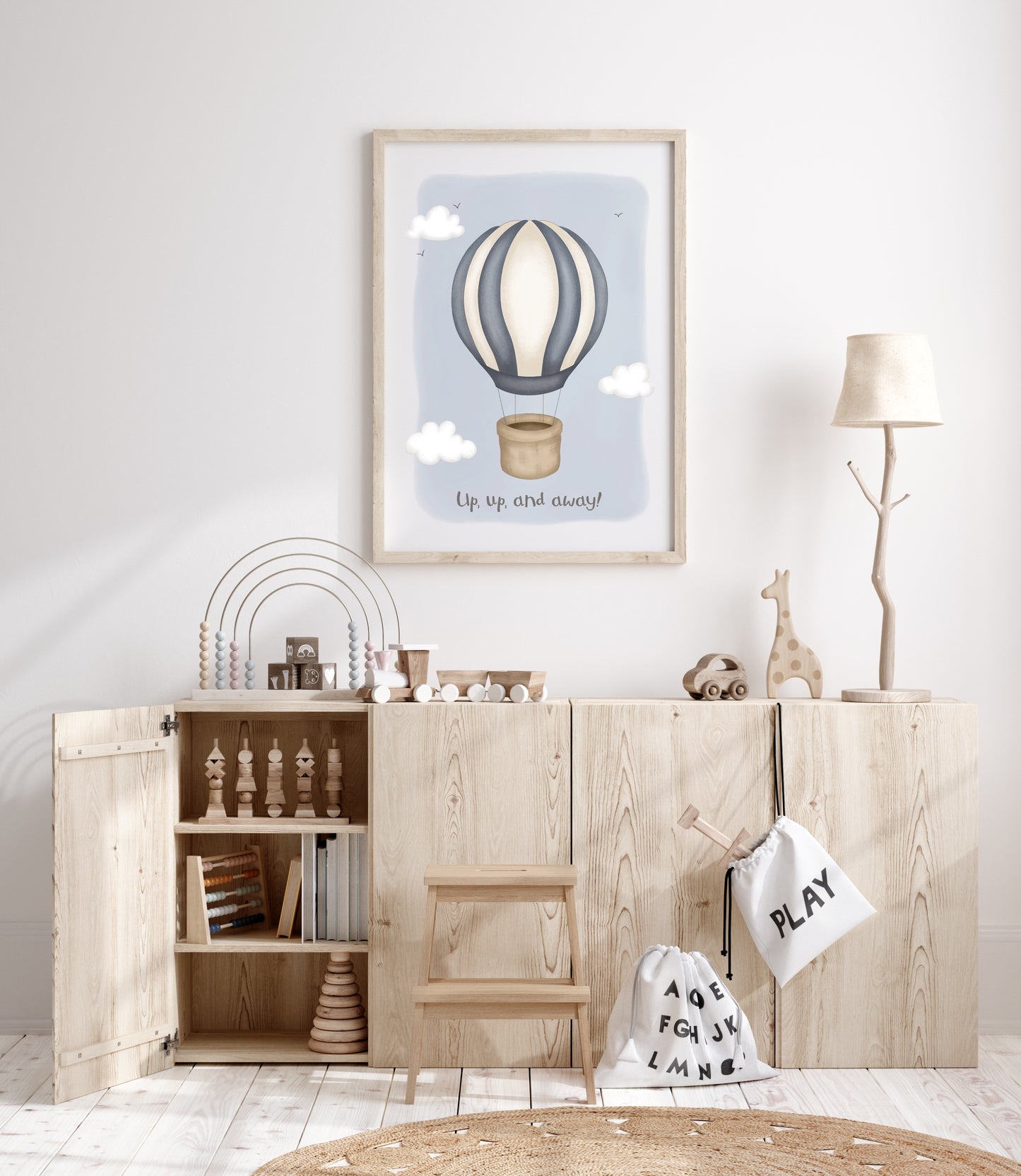 Up, Up and Away! - Hot Air Balloon Print