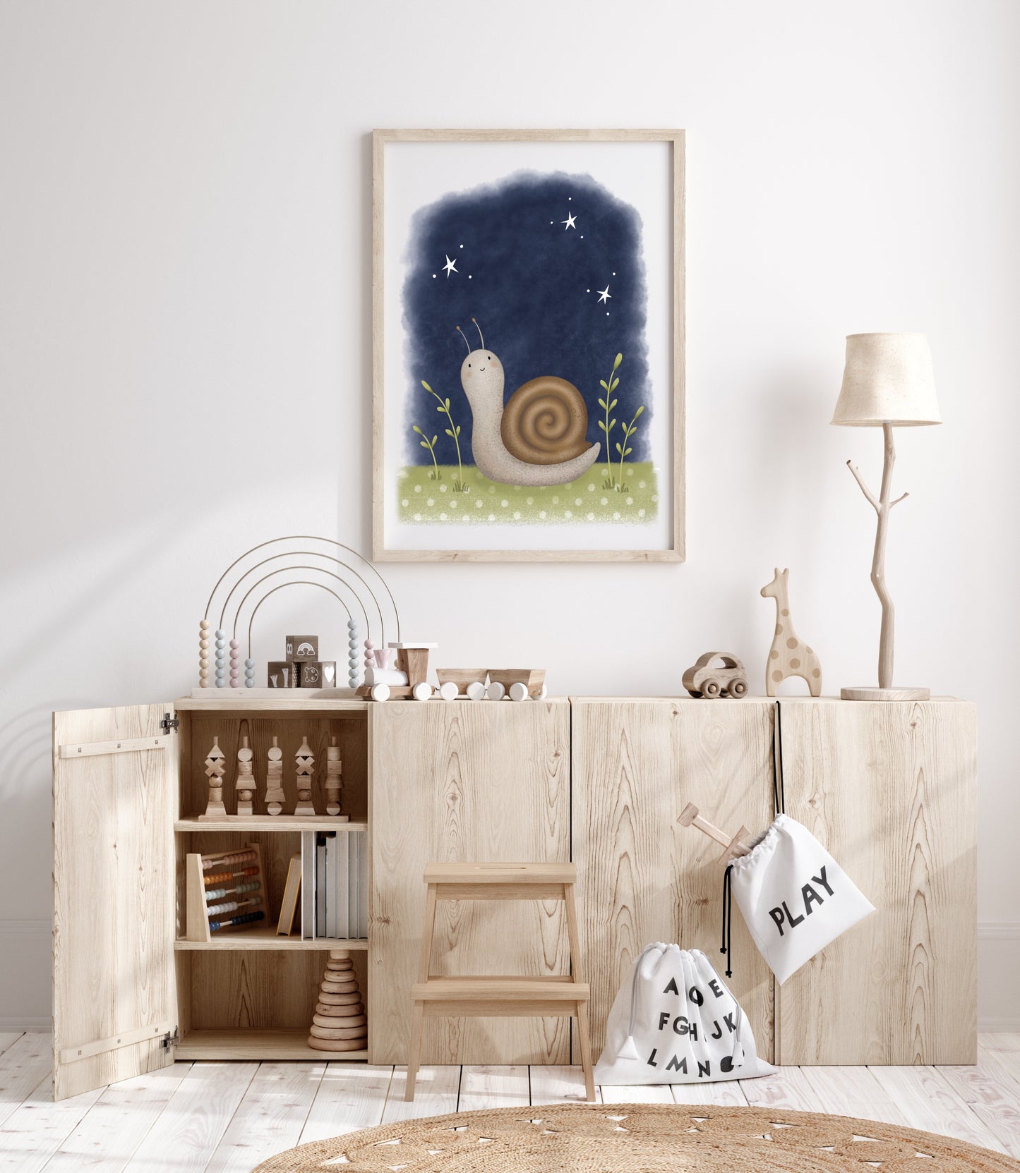Snail - Woodland Print