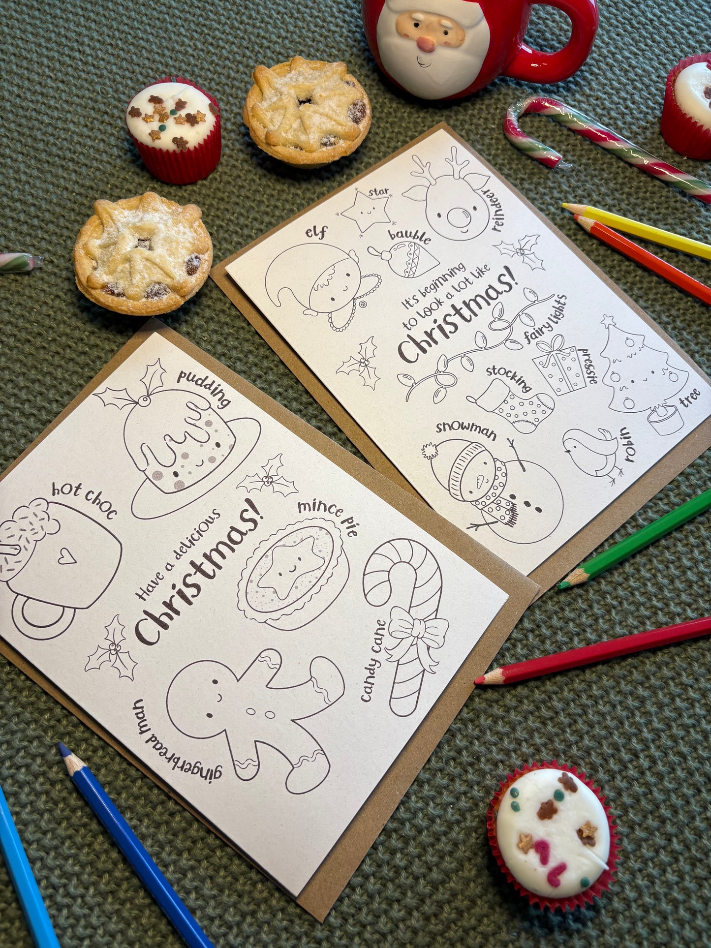 Christmas Colouring Card Multipack