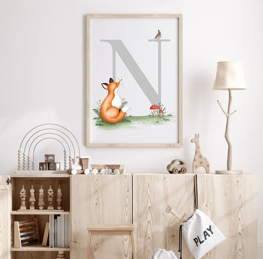 Fox Initial Print
